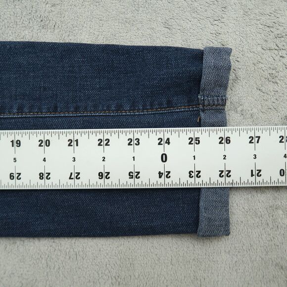 D. Jeans Women's Size 4 Blue Mid-Rise Cuffed Straight Denim Pants 26" Inseam - Picture 3 of 13